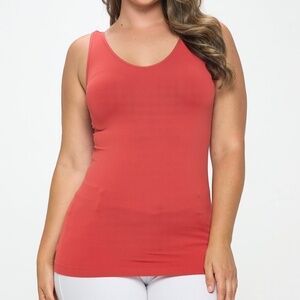 Plus Yelete Burnt Sienna  V or U Neckline Reversible Seamless Tank